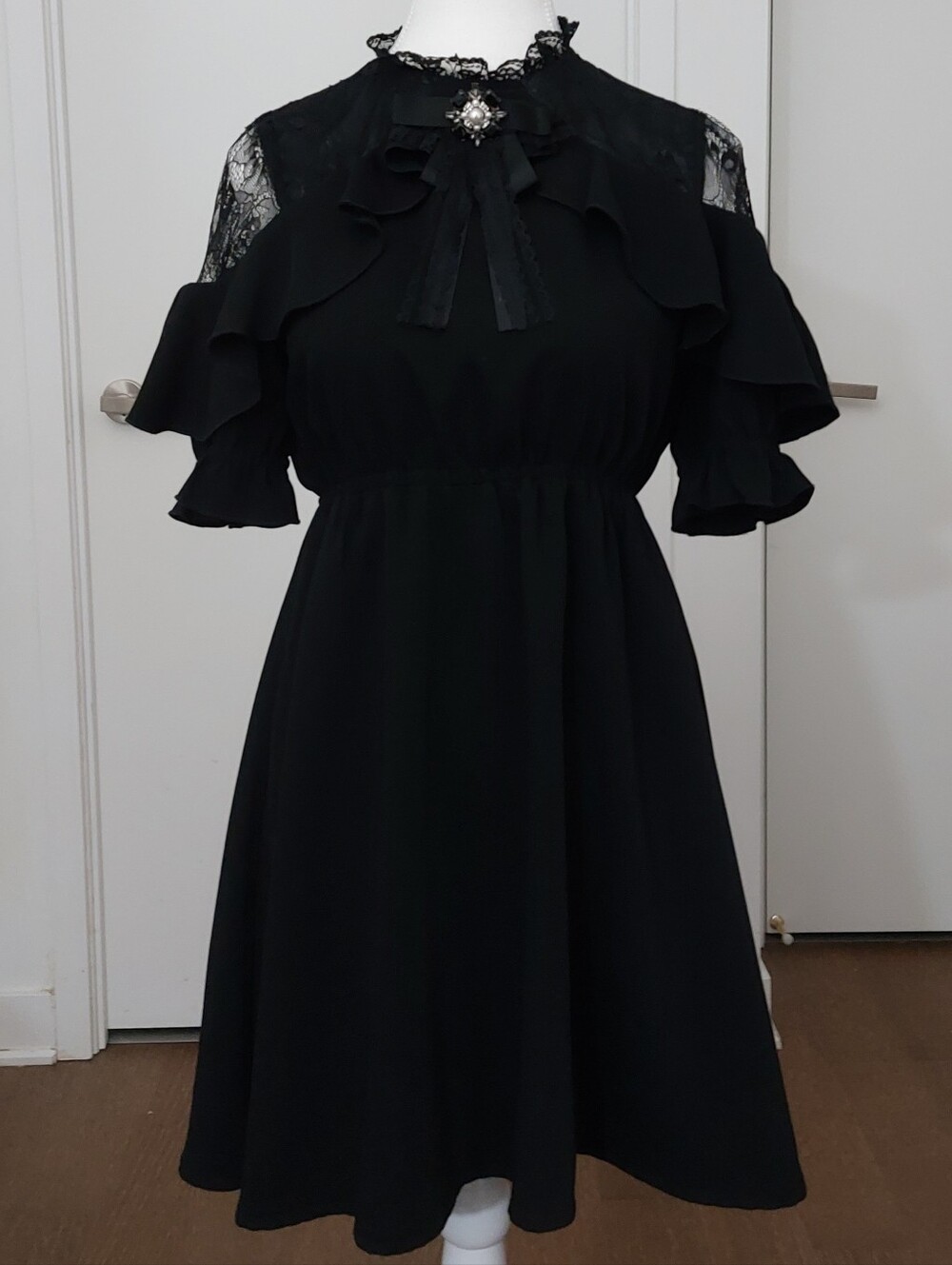 Rojita Lace Shoulder Dress